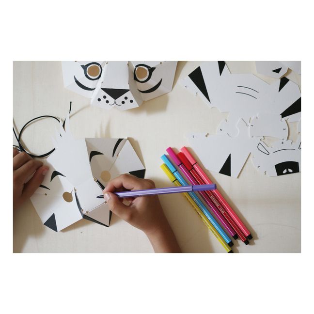 Masques à colorier Jungle