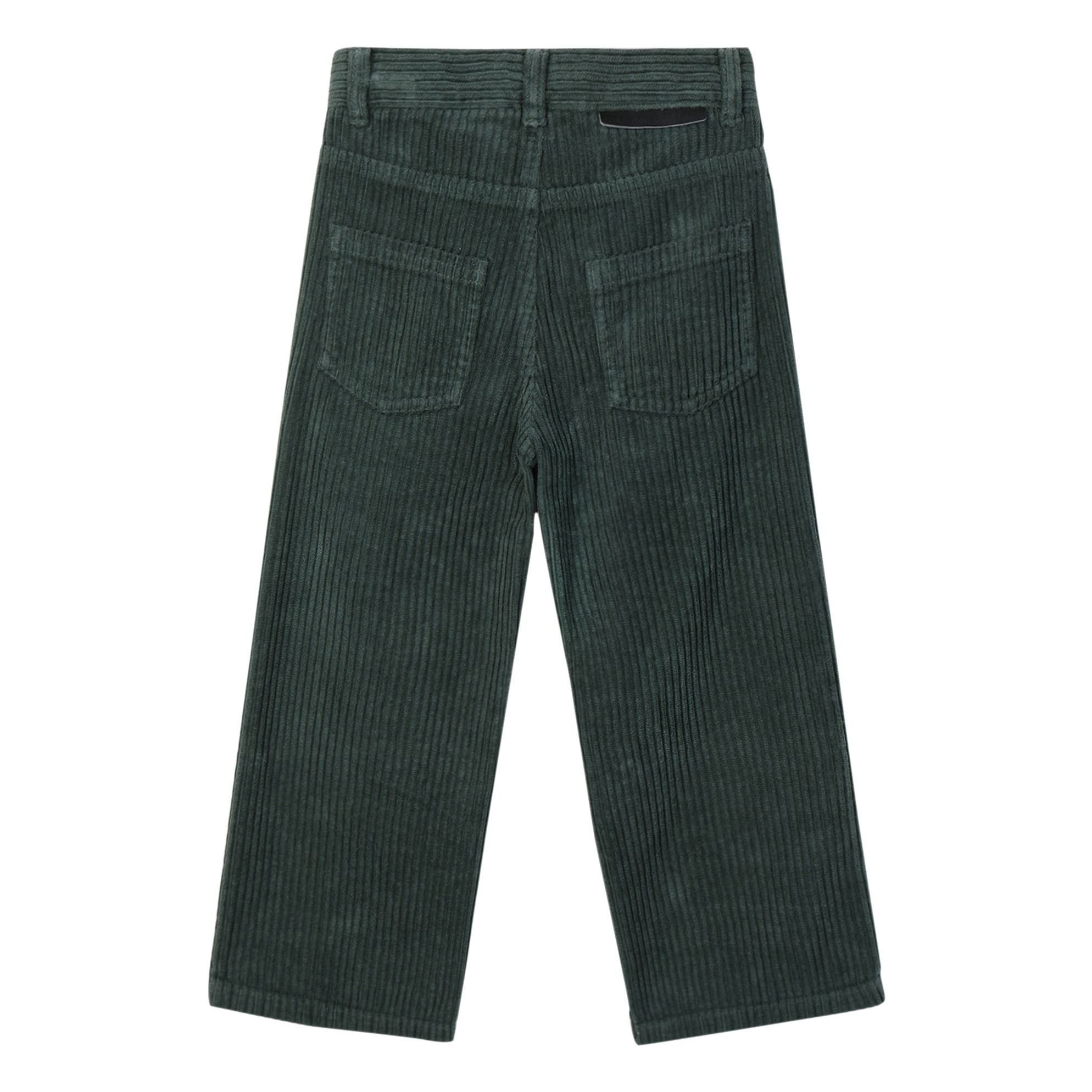 Pantalon Velours Côtelé Vert foncé Stella McCartney Kids Mode
