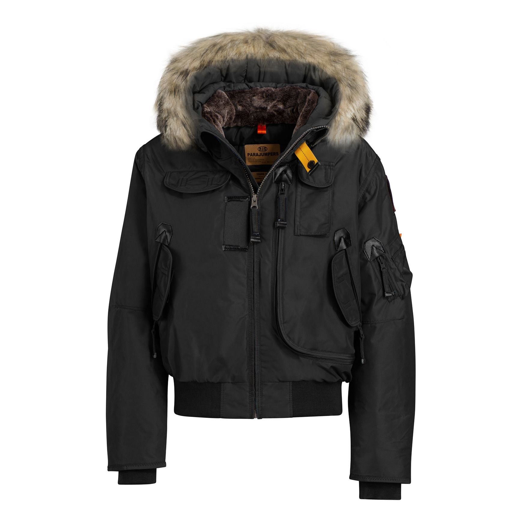 Faux Fur Hooded Gobi Boy Bomber Jacket Black Parajumpers Fashion Teen ...