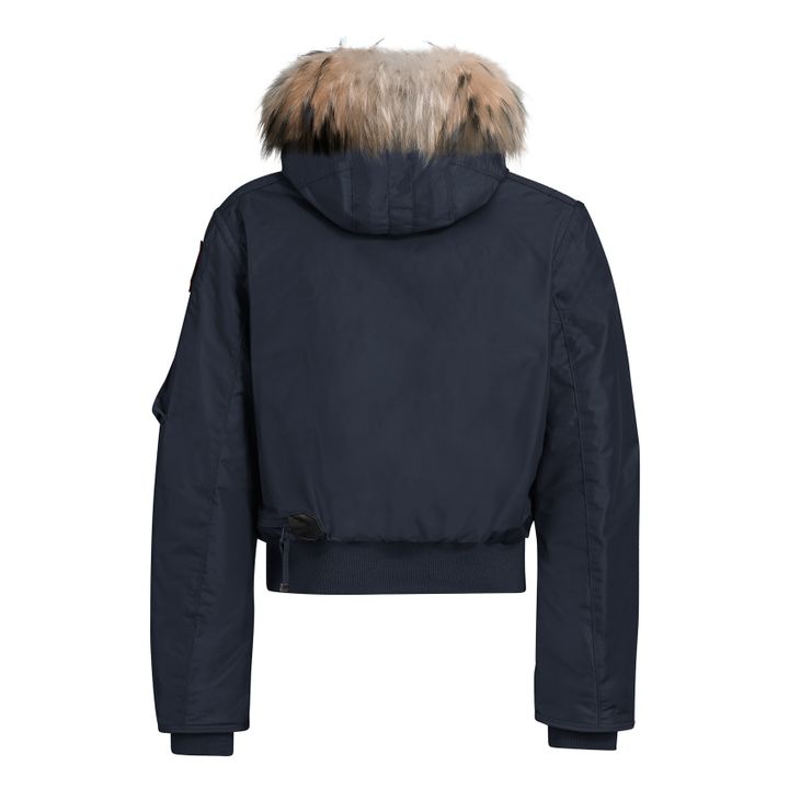 Faux Fur Hooded Gobi Girl Bomber Jacket | Navy blue- Product image n°2
