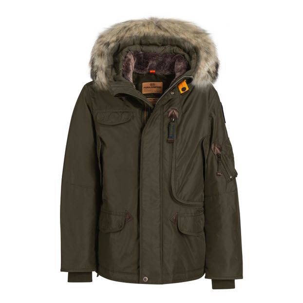 green fur parka