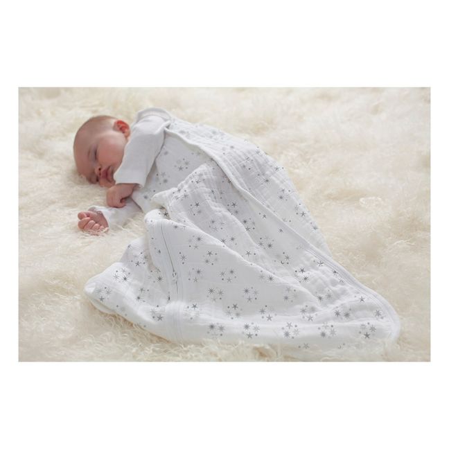 Stars Lightweight Baby Sleeping Bag | White