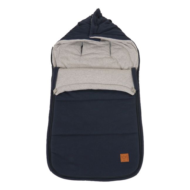 Saco para cochecito de tejido jersey de algodón | Azul Marino