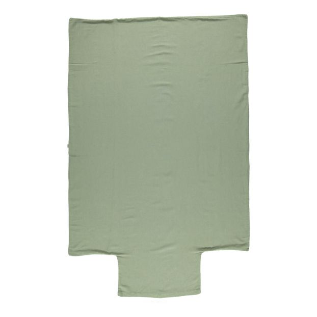 Wheat Linen Duvet Cover Olive Green Poudre Organic Design