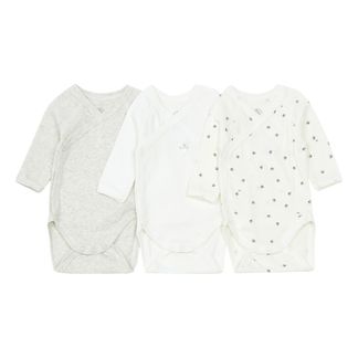 Petit Bateau Wickelbody für Neugeborene CAP 3er-Pack-listing