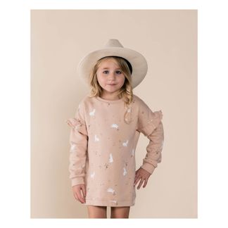Rylee + Cru Sweatshirtkleid Snow Bunny aus  angerautem Fleece-listing