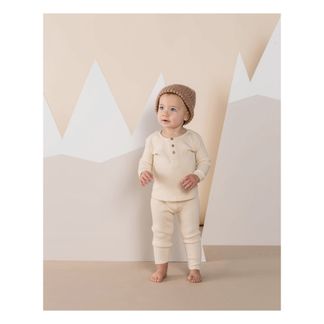 Rylee + Cru T-Shirt Ribbed Henely aus Rippenstrick-listing