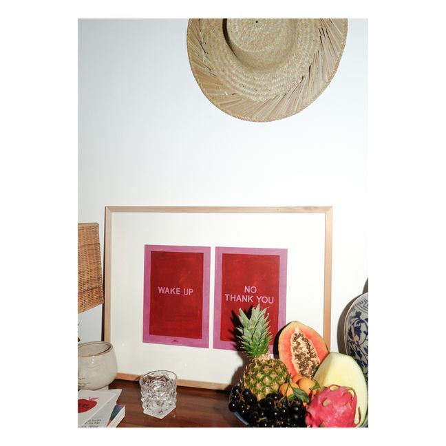 Wake Up - No, Thank You A4 Print | Red