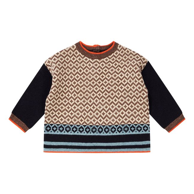 grey embroidered jumper