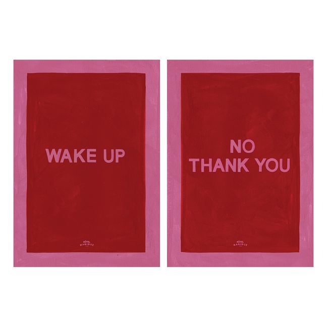Poster A4 Wake up - No, Thank you | Rot