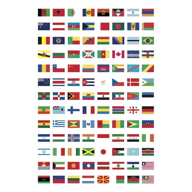 Flags Poster + Stickers