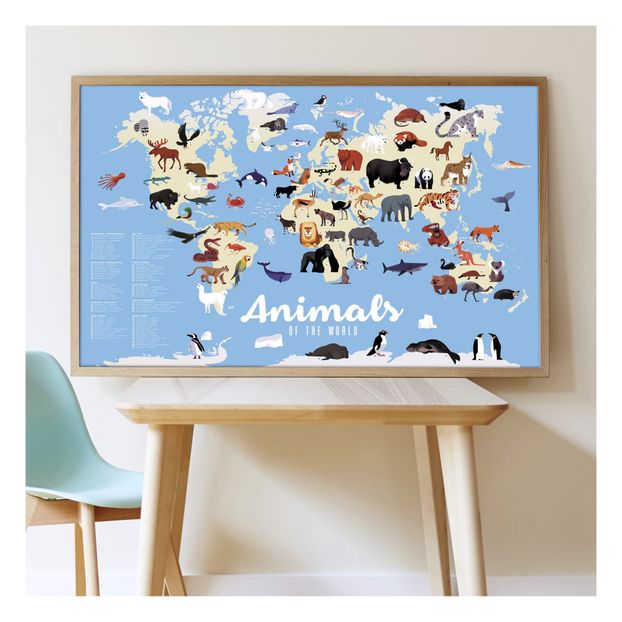 Poster Géant 67 Stickers Animaux Du Monde Multi-coloured (Poppik) - Couverture