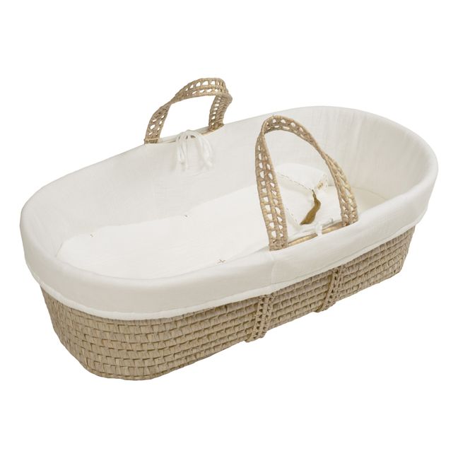 Organic cotton Bedding Set for Moses Basket Natural S000