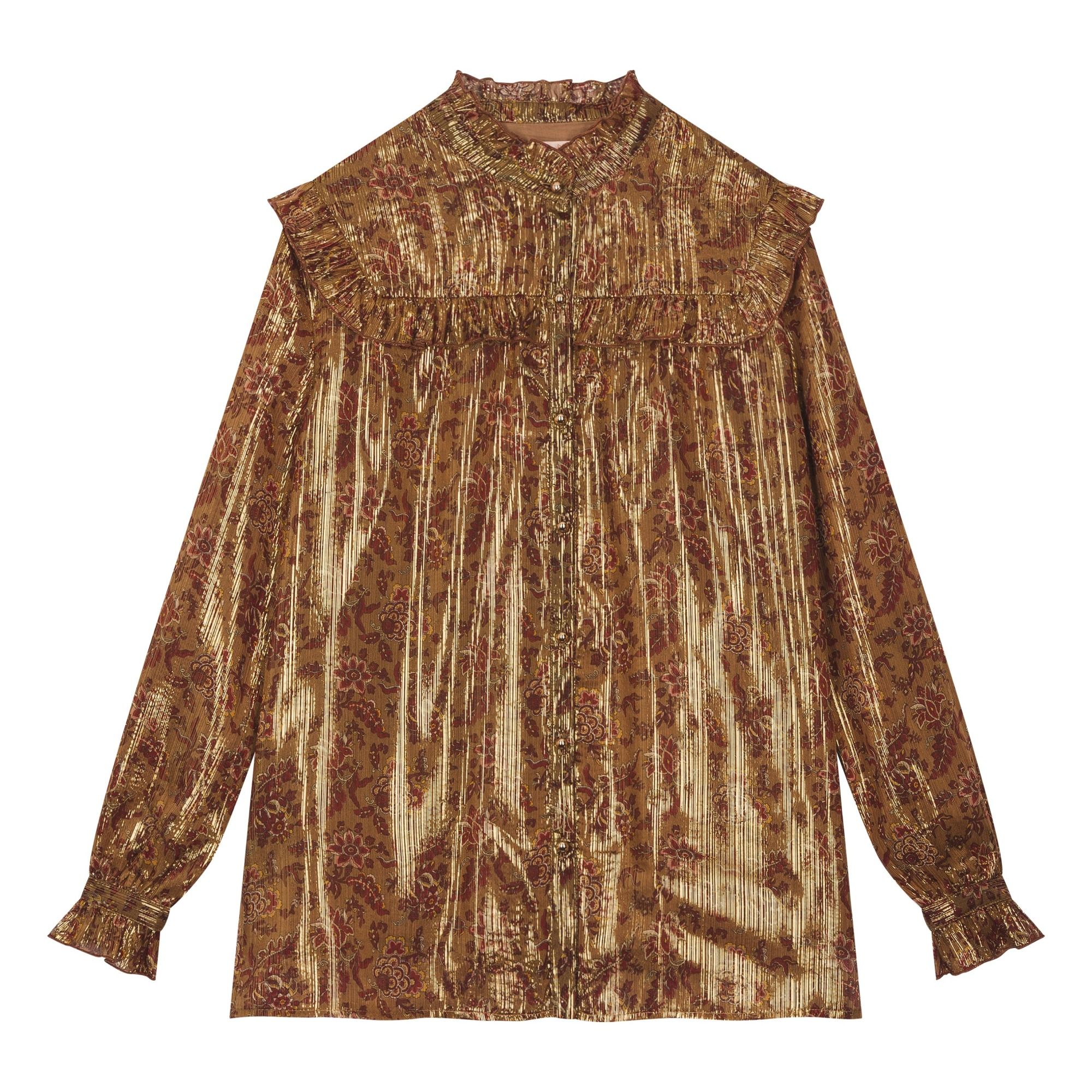 Louise Misha - Blouse Lurex Blila -Collection Femme- - Doré