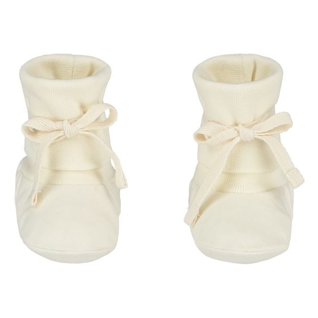 Organic Cotton Ribbed Baby Booties 