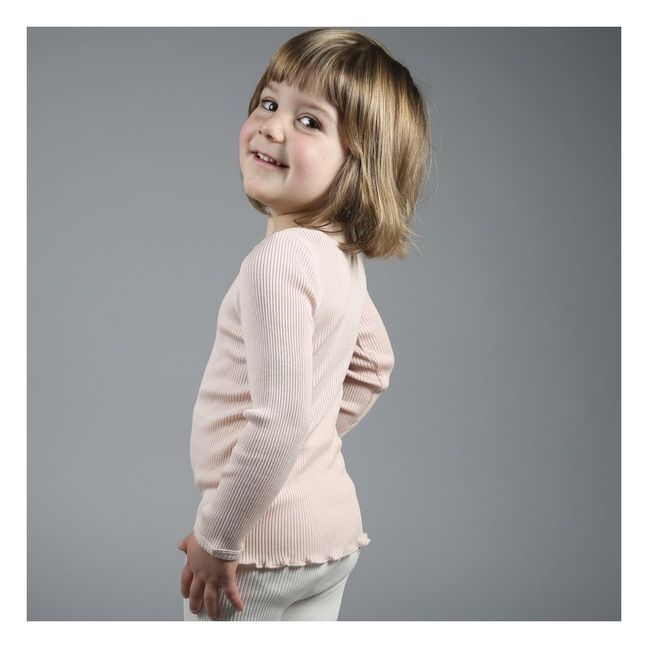 T-shirt Belfast seta e cotone | Rosa chiaro
