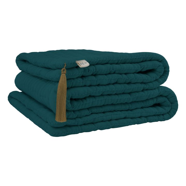 Teppich Tatami aus Bio-Baumwolle | Teal Blue S022- Produktbild Nr. 0