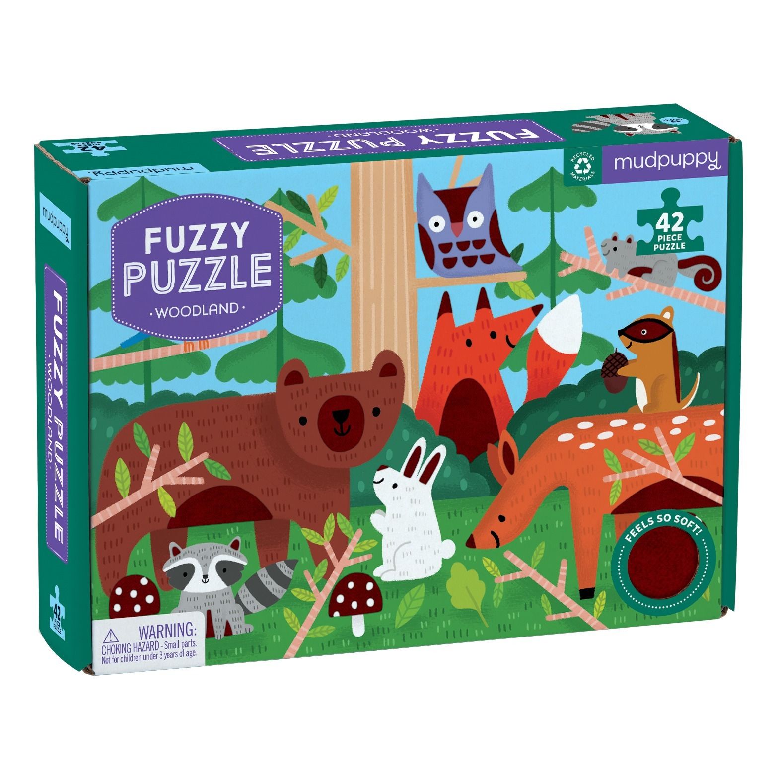 MudPuppy - Puzzle tactile la forêt 42 pièces - Multicolore