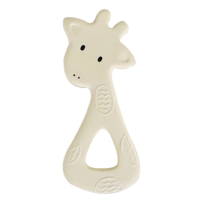 Giraffe Natural Rubber Teething Ring | Ecru