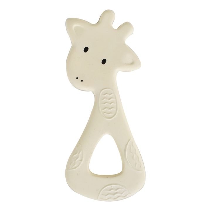 Anneau de dentition Girafe en caoutchouc naturel Ecru- Image produit n°0
