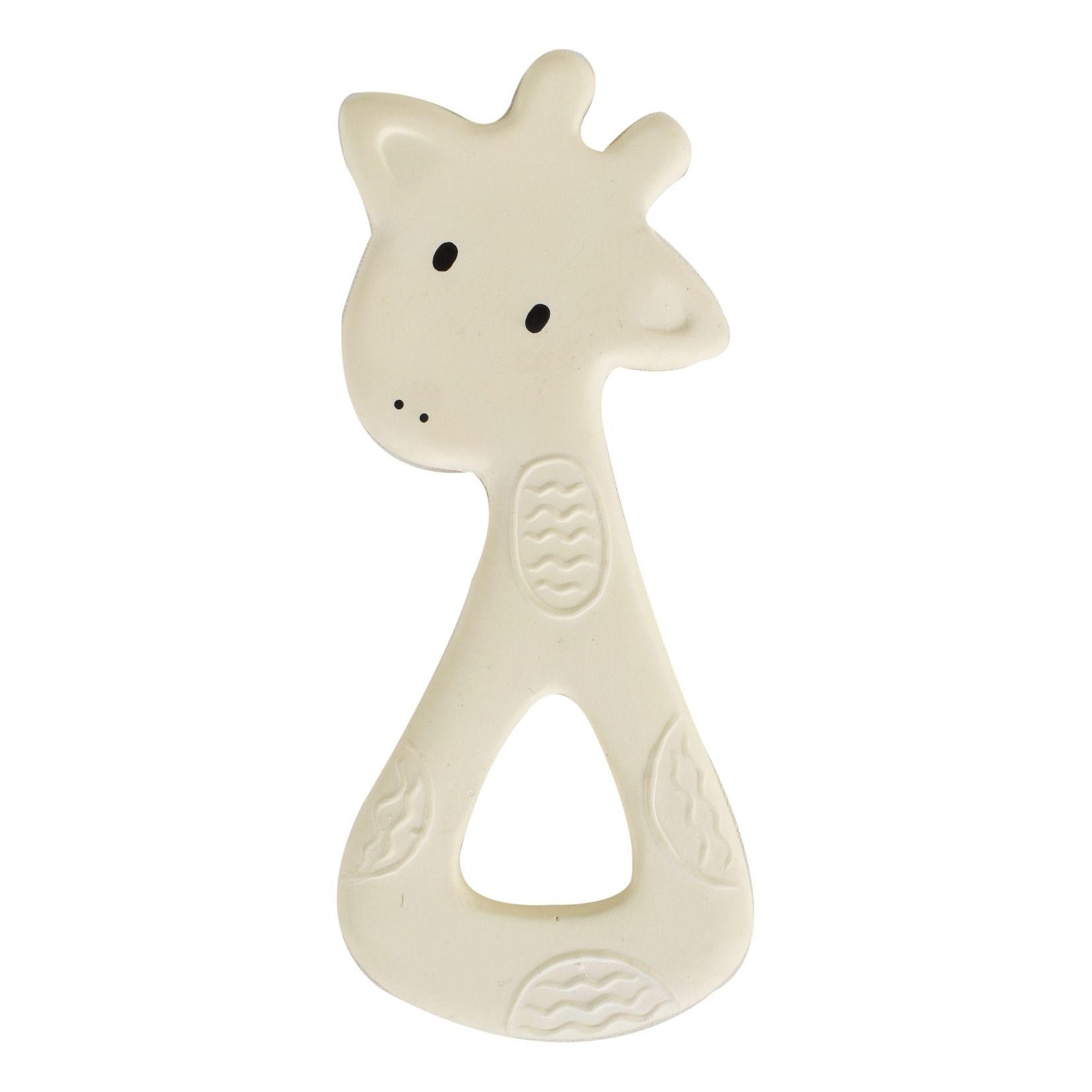 Tikiri - Anneau de dentition Girafe en caoutchouc naturel - Ecru