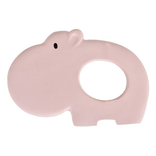 Anneau de dentition Hippo en caoutchouc naturel | Rose poudré
