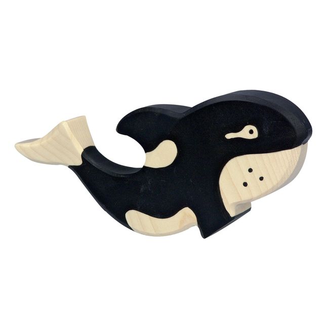 Figura de madera orca Negro