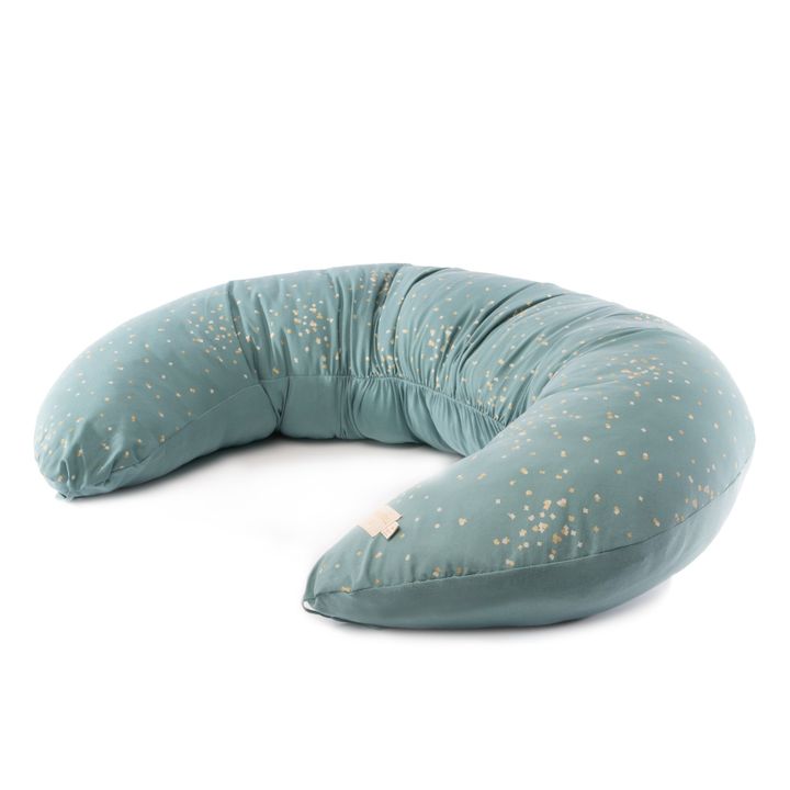 Cuscino d'allatamento Luna Confetti in cotone bio | Verde- Immagine del prodotto n°0