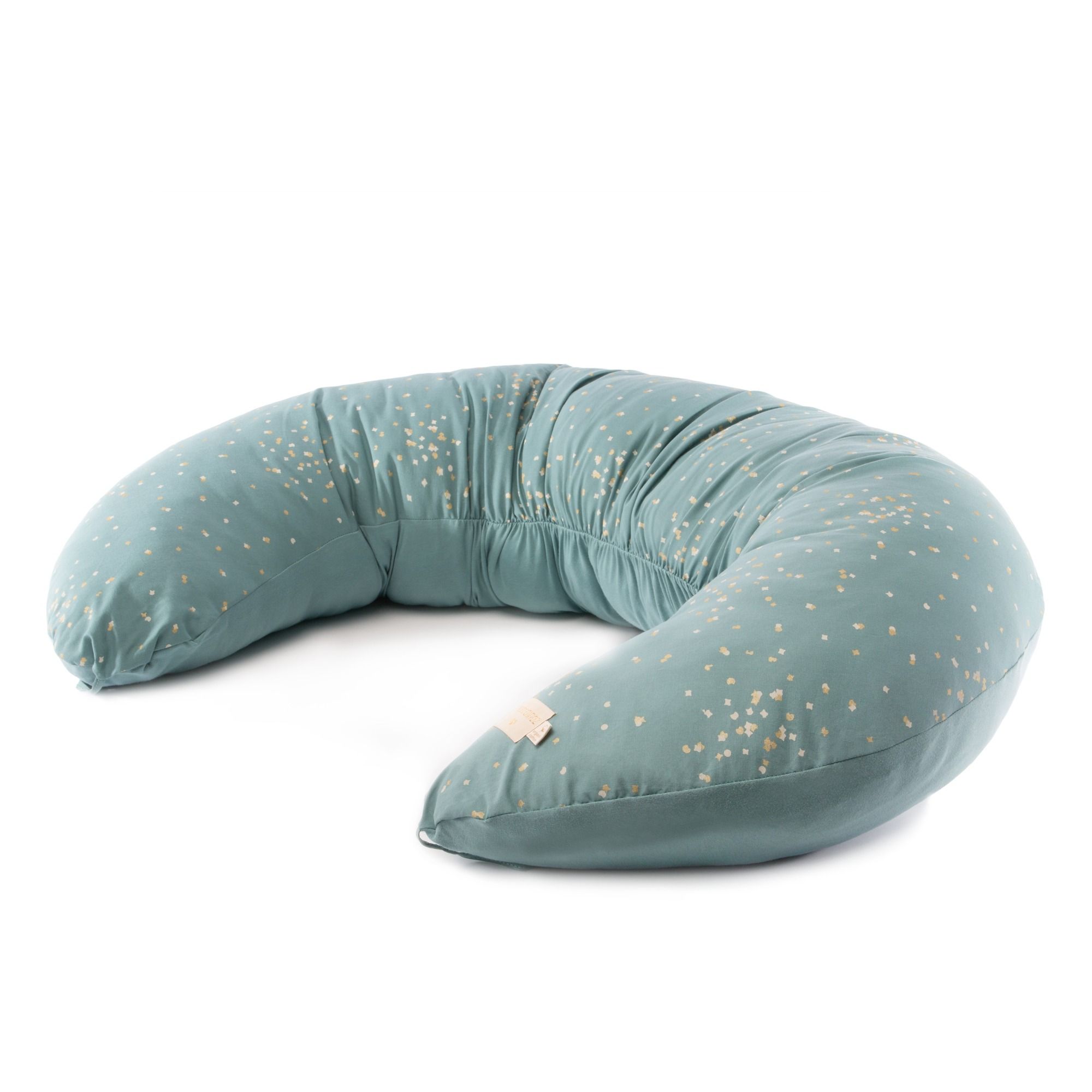 Nobodinoz - Luna Confetti Organic Cotton Nursing Cushion - Green