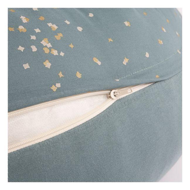 Cuscino d'allatamento Luna Confetti in cotone bio | Verde