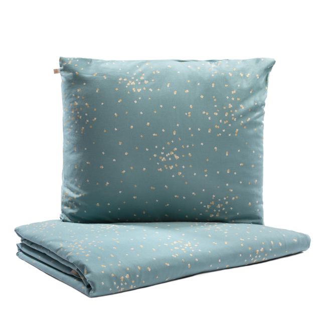 Completo biancheria da letto Confetti Himalaya in cotone bio | Verde