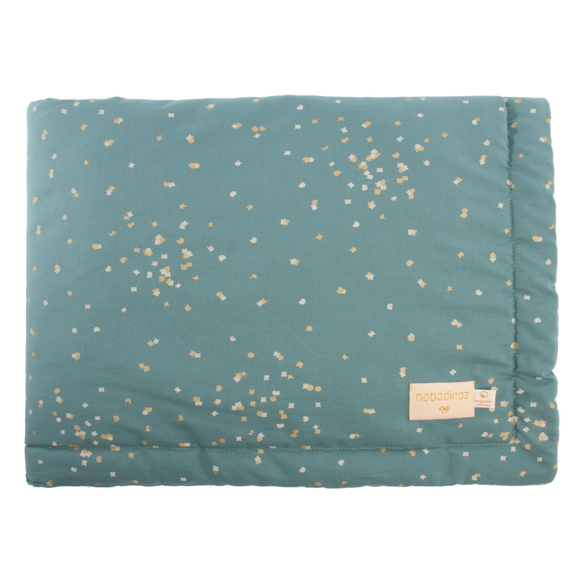Nobodinoz - Couverture Laponia Confetti en coton bio - Vert