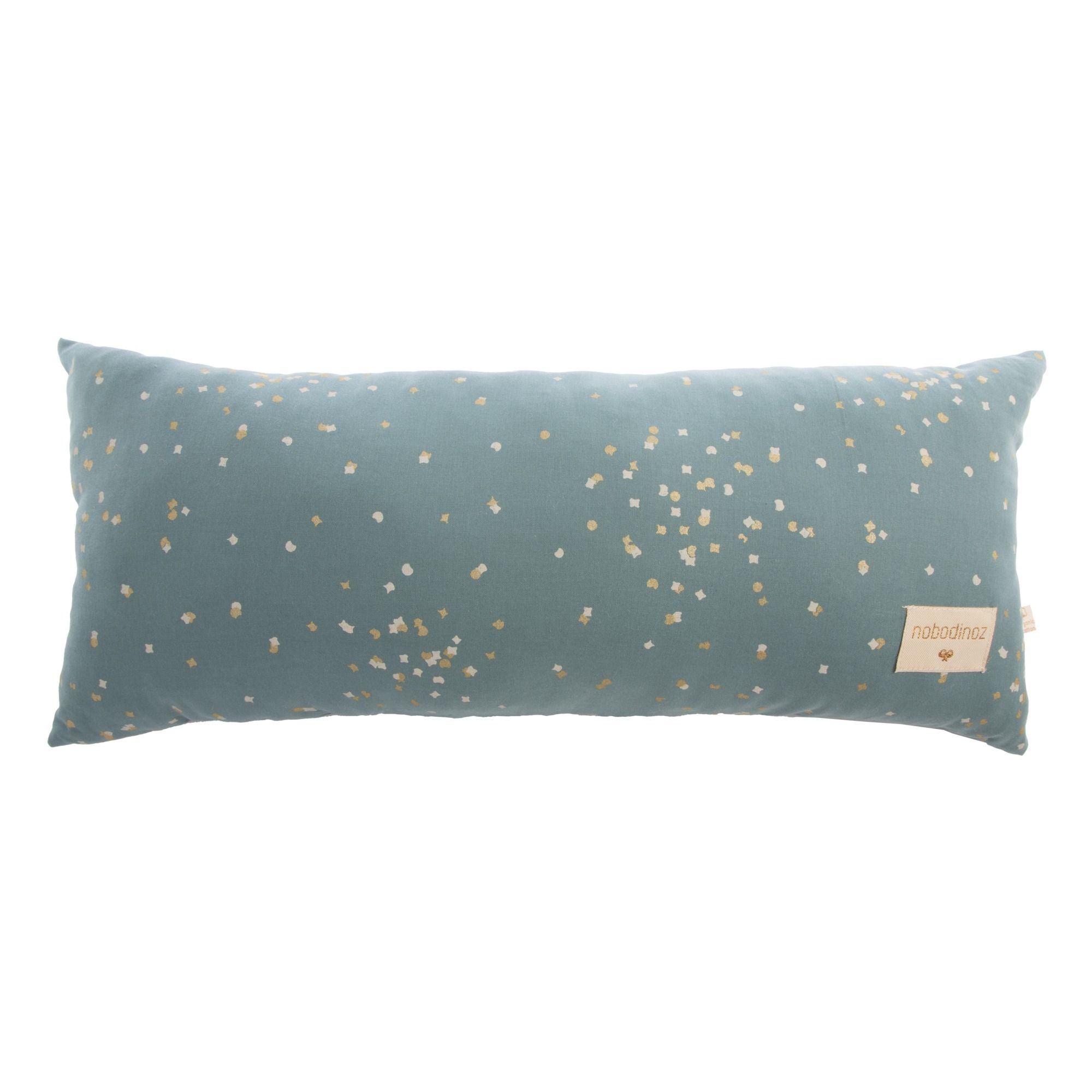 Nobodinoz - Coussin Hardy Confetti en coton bio 22x52 cm - Vert