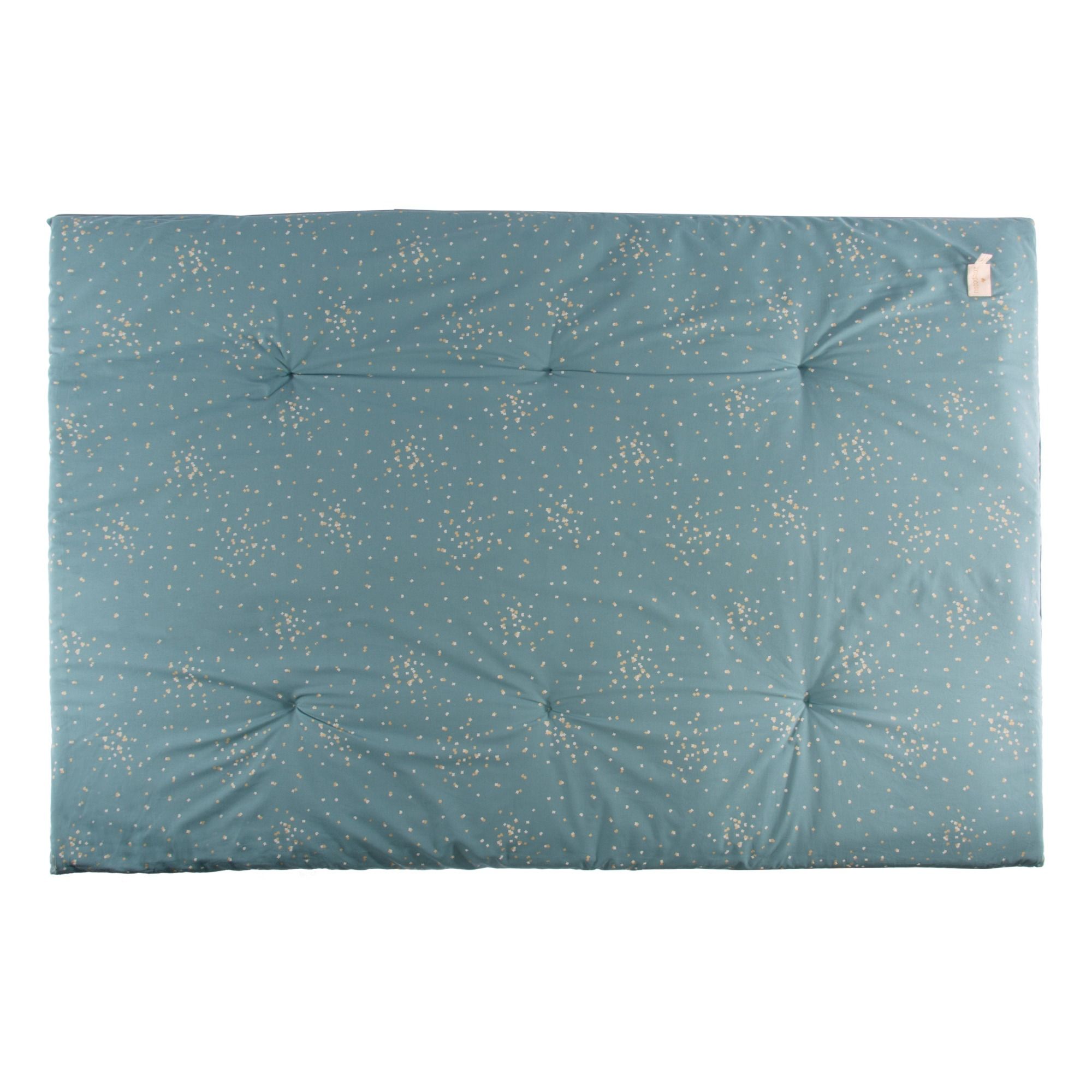 Eden Confetti Organic Cotton Futon Quilt Green Nobodinoz Design