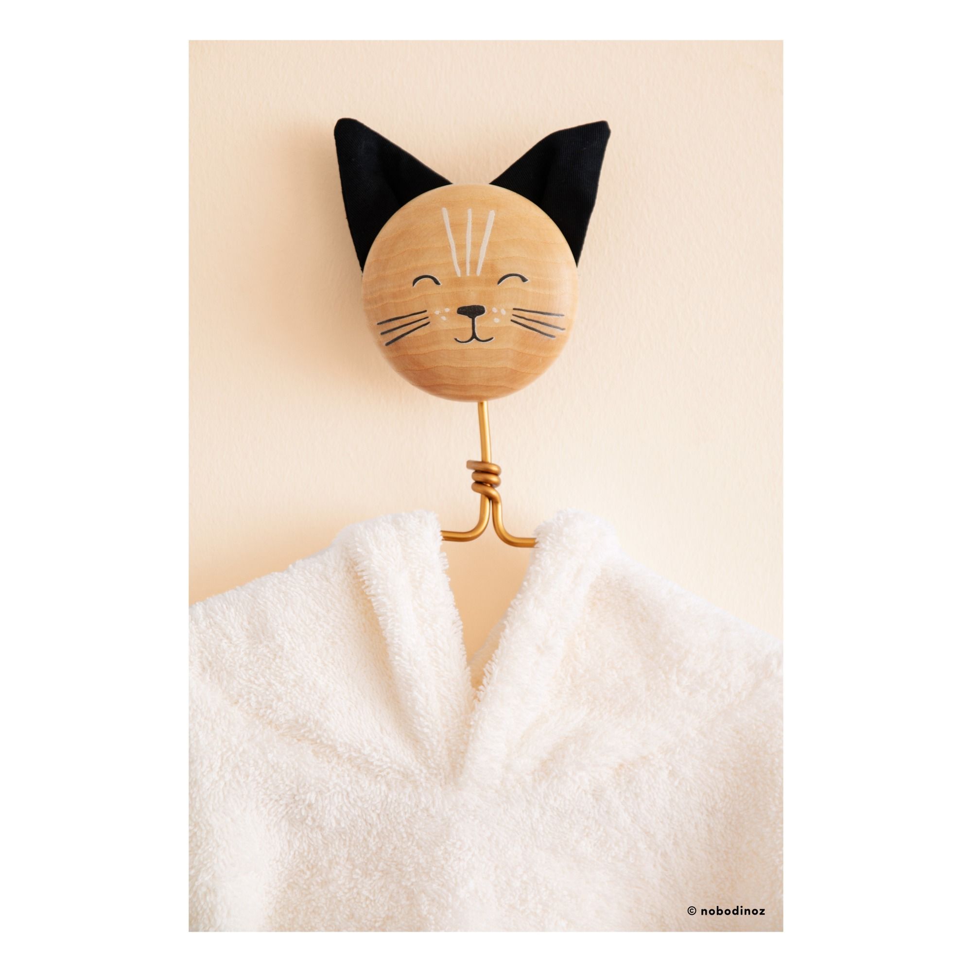 Patere Chat En Bois Nobodinoz Design Enfant Smallable