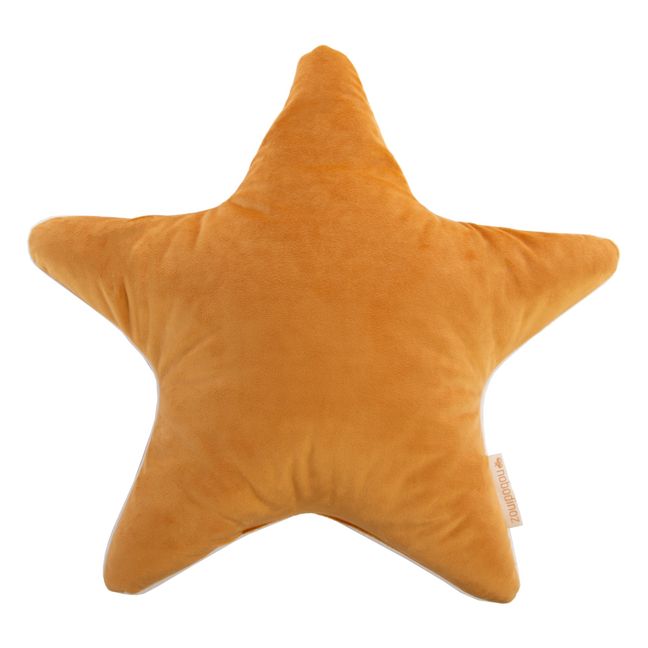 Cuscino Aristotele in velluto | Giallo senape