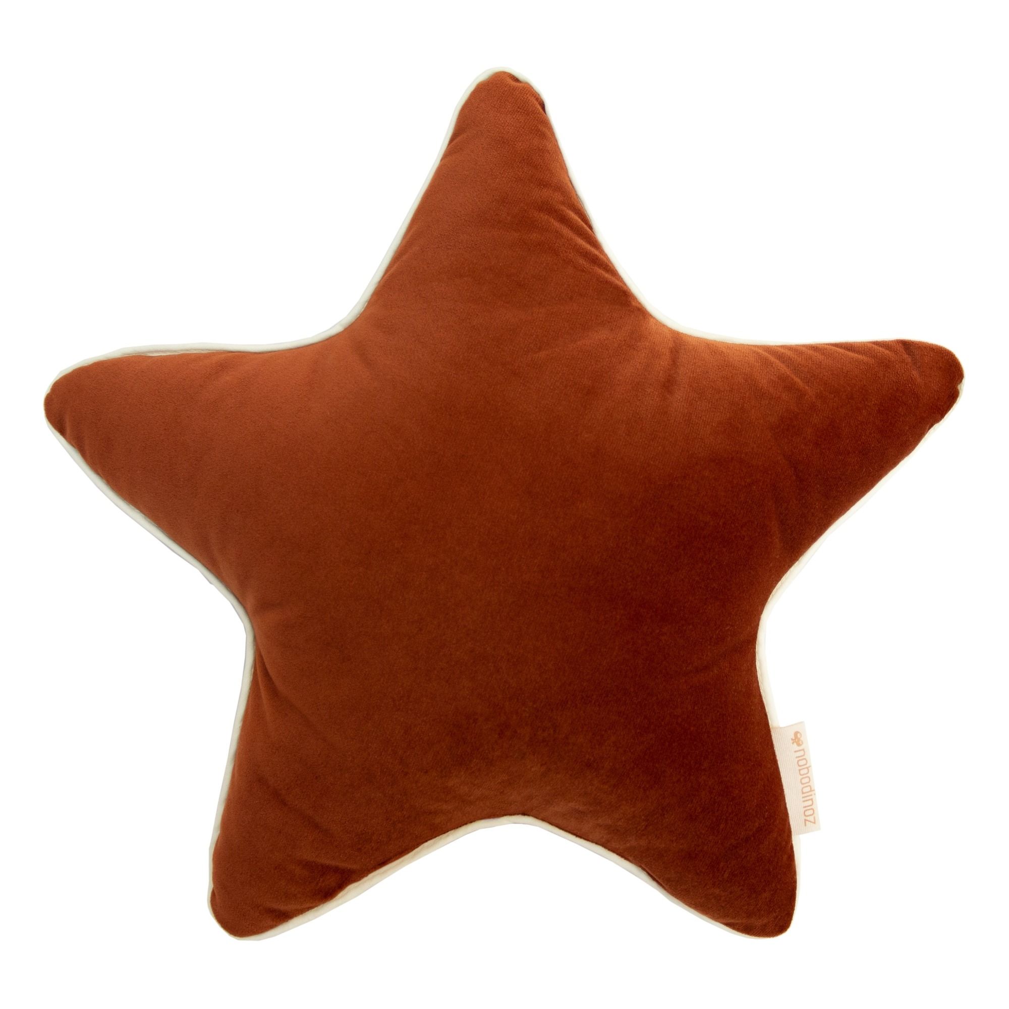 Nobodinoz - Coussin Aristote en velours - Camel