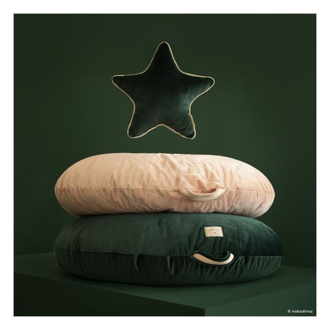 Aristote Velvet Cushion | Dark green
