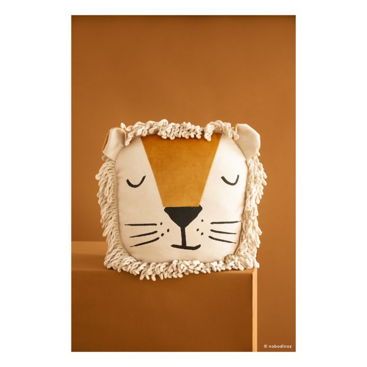 Cojín león | Amarillo Mostaza- Imagen del producto n°4