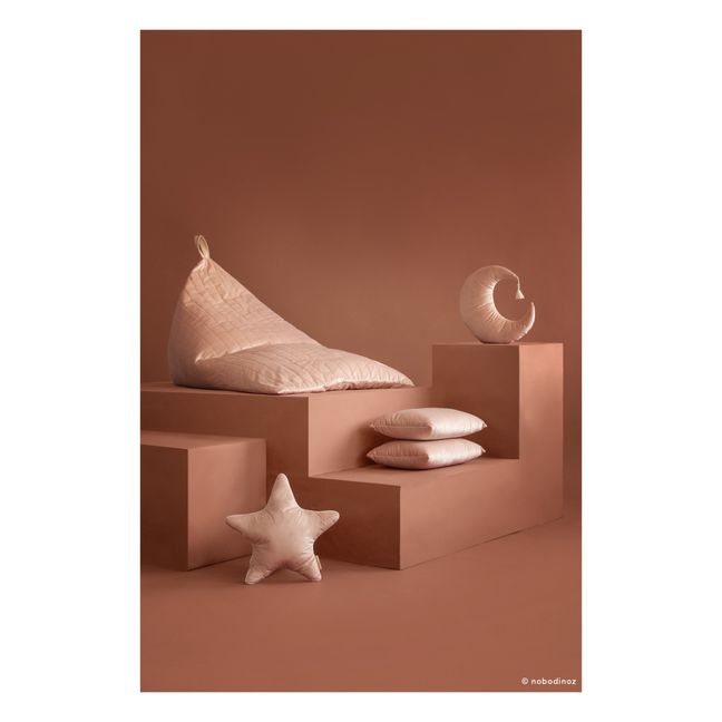 Grand coussin Akamba en velours | Rose