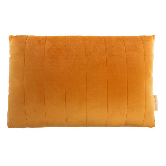 Large Akamba Velvet Cushion | Mustard