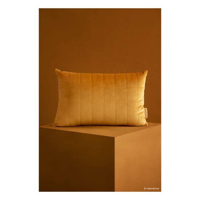Large Akamba Velvet Cushion | Mustard