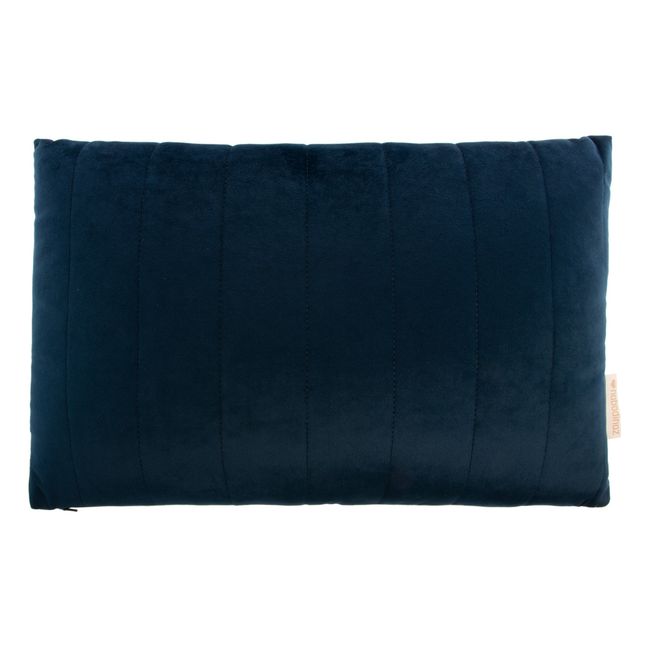 Large Akamba Velvet Cushion Midnight blue