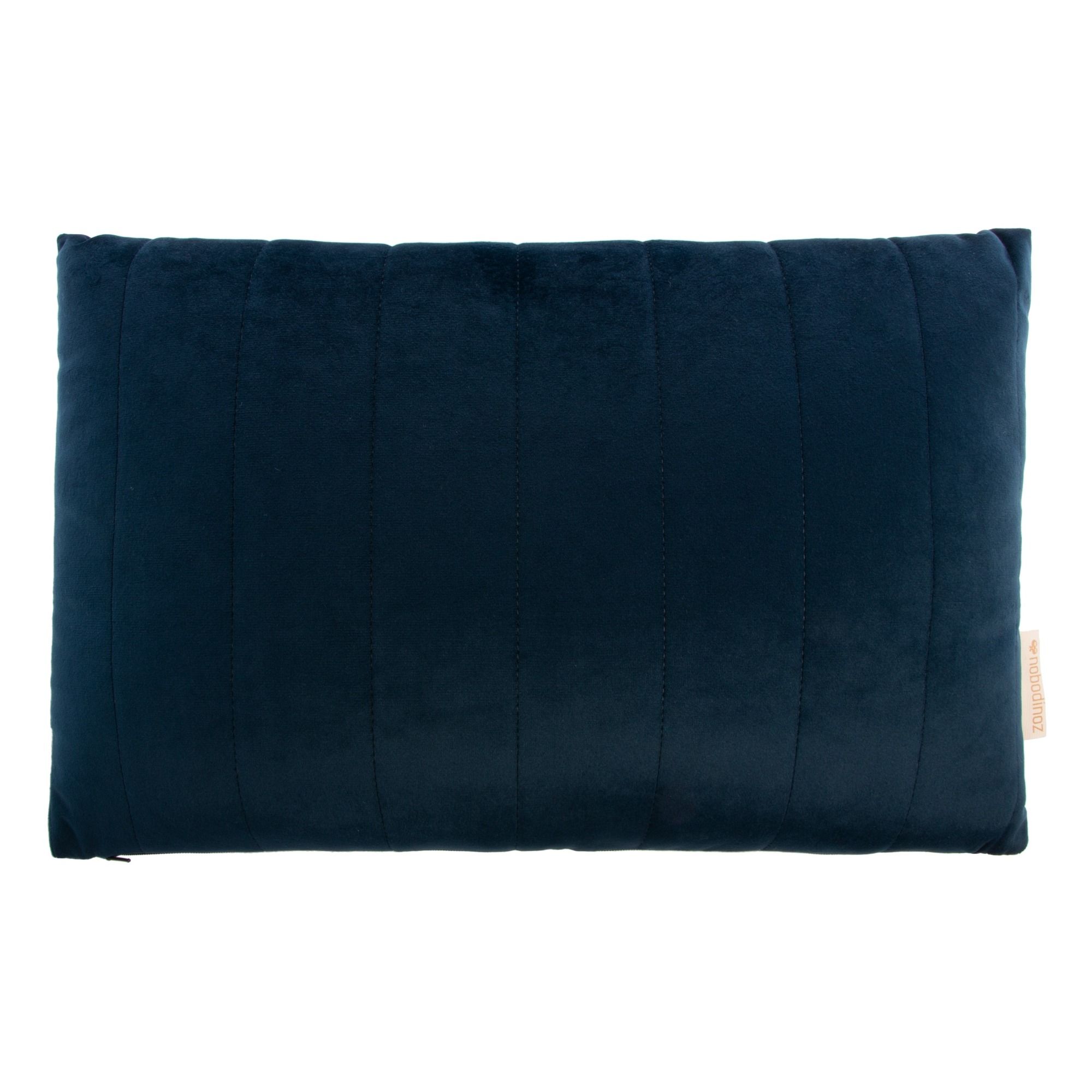 Cojín grande Akamba de terciopelo Azul Noche- Imagen del producto n°0