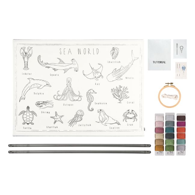 Sea Word DIY Poster Embroidery Kit