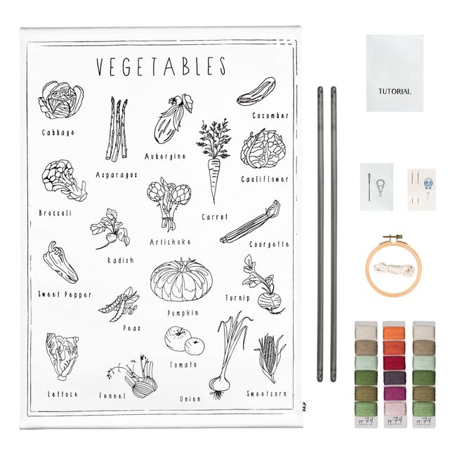 Póster para bordar «Verduras»