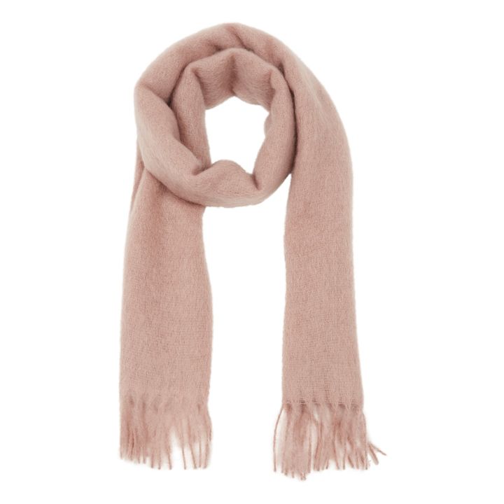 Mohair Wool Scarf | Pale pink- Product image n°0