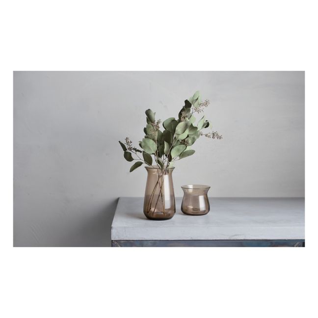 Luna Glass Vase | Brown