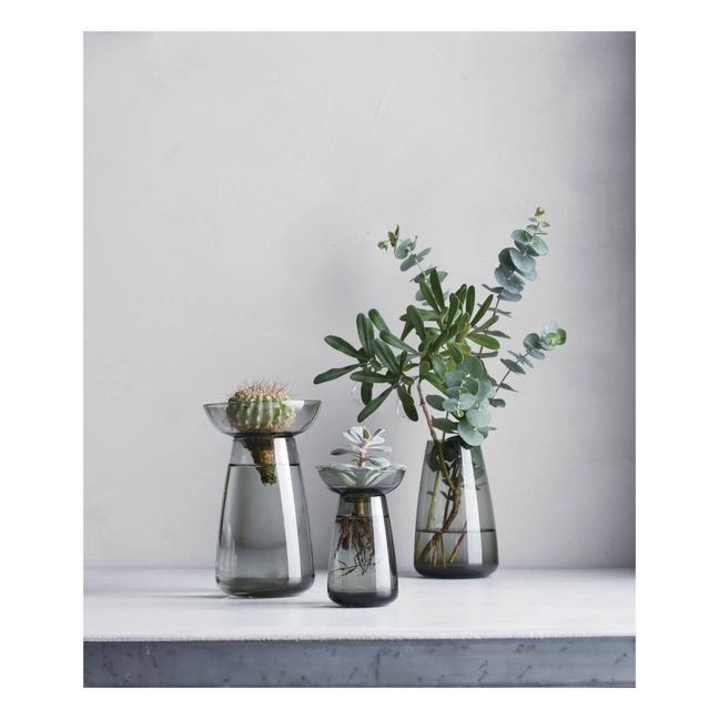Vase en verre Aquaculture | Gris
