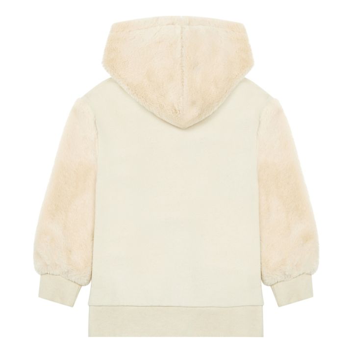 Hundred Pieces - Sweat Hoodie Fausse Fourrure - Mastic | Smallable